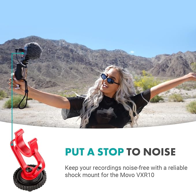 Movo SMVXR10 Replacement Shockmount for VXR10 Shotgun Camera Microphone- Shock Mount VXR10 Condenser Microphone (Pack of 2) - Image 2