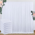 30 ft x 10 ft Wrinkle Free White Backdrop Curtain for Wedding Parties, Polyester Photo Backdrop Drapes for Baby Shower Birthday Party Backdrop Stand, Bulk Thick Background Curtains, 5x10FT 6 Panels by Outpain