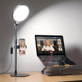 Desk Ring Light with Stand for Computer, 30 Modes Video Conference Lighting | Adjustable Desk Light for Video Recording, Zoom Lighting for Computer, Webcam, Podcast, Calls, Home Office, CRI 97.8 by Yarrashop