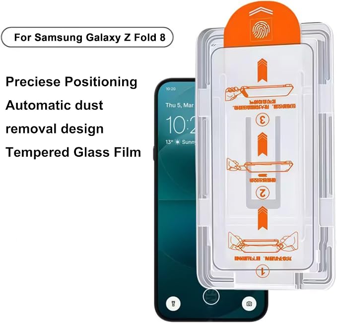 for Samsung Galaxy Z Fold 8 Privacy Screen Protector With Lens Protection Film,9H Hardness Anti-Scratch Tempered Glass, Case Friendly,(2+2 pack) - Image 7