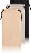 TRIUMPH VISION Glasses Case Soft Eyeglass Case Sunglass Pouch Cloth 3 Pack | Thick Microfiber Pouch Drawstring Pouch Eye Glass Bag Sunglasses Sleeve Storage, Lens Protection Cover,Cleaning Lens Screen by TRIUMPHVISION