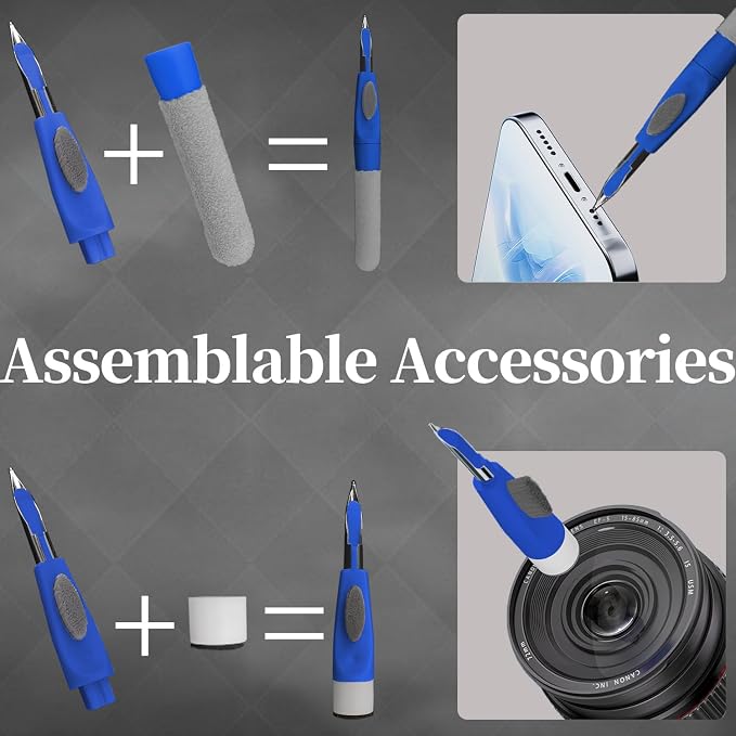Headphone Earbud Cleaning Brush Pen for Airpod Pro 2, Hatstart Laptop Computer pc Keyboard Gaming Cleaner Accessories Kit for iPhone iPad Airpod MacBook, Phone Tablet Screen Clean as Cool Desk Gadget - Image 6