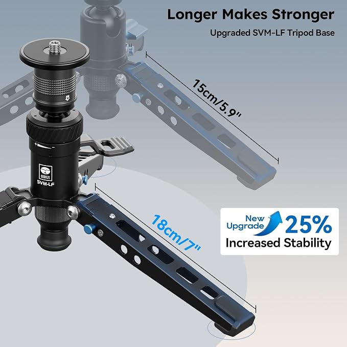 SIRUI SVM-165P Carbon Fiber Rapid Monopod, Pedal Feet, Twist Lock | 65" Height, 22LB Load, One-Step Height Adjustment, DSLR, Mirrorless Camera, Lightweight, Travel, Outdoor Shooting - Image 6