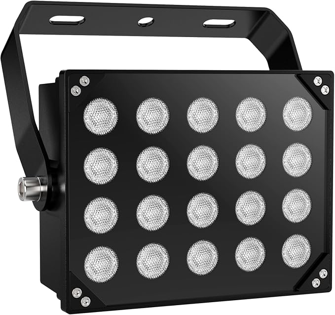 Univivi 20-LEDs IR Illuminator 850nm IR Light for Security Camera, Black | Long Range IR Illuminators for Night Vision, 90 Degree Wide Angle Infrared Flood Light, IP67 Waterproof for Outdoor&Indoor by Univivi