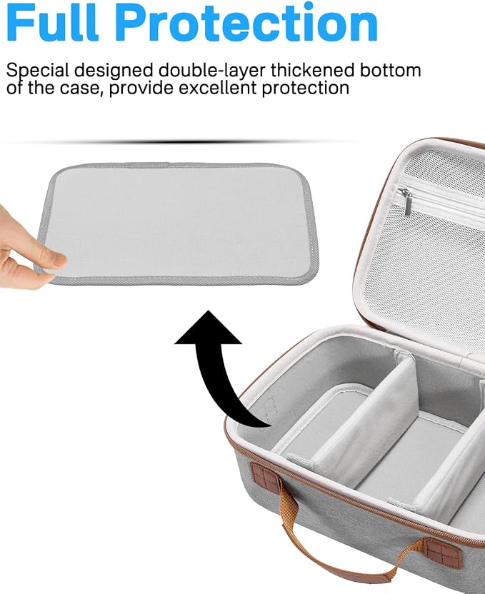 RAIACE Hard Carrying Case Compatible with Canon EOS Rebel T7/ T100/ T6/ R100/ R50/ R5/ R7/ R8, for Sony, for Nikon Camera. Large Capacity Camera Bag for Lens, Cables, Cards and Accessories. - Gray - Image 5