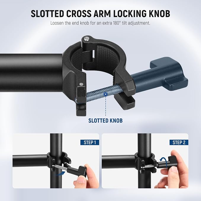 NEEWER Overhead Camera Mount Arm with Phone Clip, 22"/56cm 180°&360° 2 Section Flexible Holding Arm for Desk Stand, Fits 0.87"-1.1" Tube, 5.5lb/2.5kg Max Load for Camera LED Ring Light Mic, DS009 | 22"/56cm Clamp on Flexible Holding Arm for Desk Stand,... - Image 8