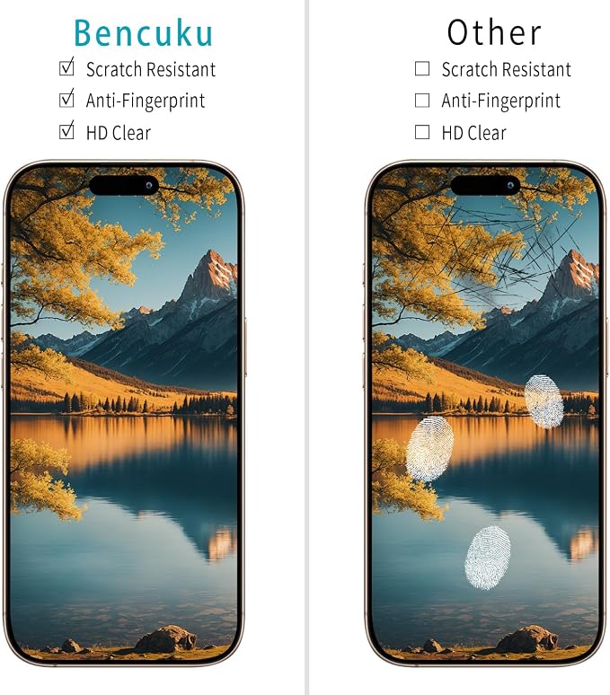 2+2 Pack Screen Protector for iPhone 17 Pro Max Tempered Glass | with Camera Lens Protector, 9H Hardness, Anti Scratch, Bubble Free - Image 3