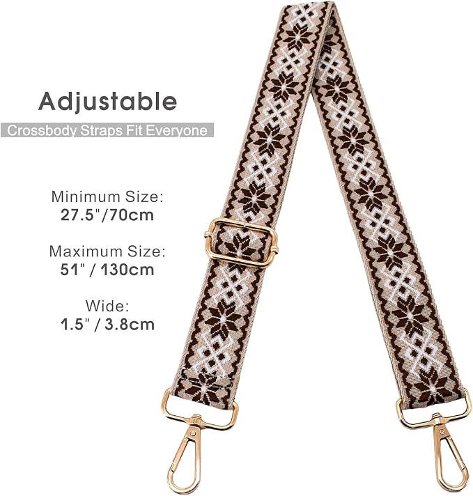 Replacement Purse Strap Shoulder Strap Adjustable Crossbody Strap for Women Crossbody Wide Shoulder Bag - Image 2