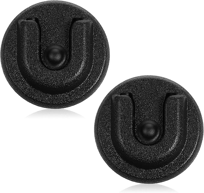 2Pcs CB Radio Mic Hanger Universal Ham CB Radio Mic Holder Adhesive Microphone Hanger Mic-Mount Holder Hang Up Clip for Mobile Radios Speaker, Adhesive Back, Black by Unknown