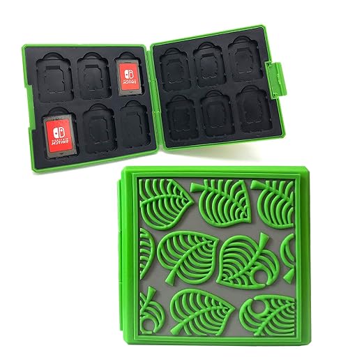 doepeBAE Game Card Case for Nintendo Switch,Portable Game Card Holder,Hard Shell Storage Case,Large Capacity Switch Card Organizer with 12 Card Slots (L Green) by Unknown