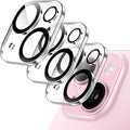 JETech Camera Lens Protector for iPhone 15/15 Plus, 3-Pack | 9H Tempered Glass, HD Clear, Anti-Scratch Protection, Night Shot Compatible, Case-Friendly by JETech
