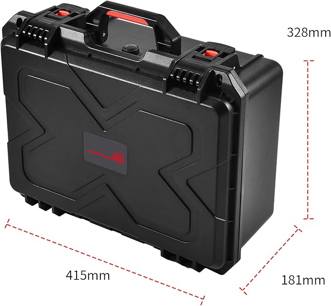 Camera Hard Case DSLR SLR Lens Waterproof Travel Weatherproof Cases | Large Carrying Protection Dividers For DJI Mavic/Air/Mini Drones for Sony FE 400-800mm For Gopro (Only Case) 16.2x12.8x7inch - Image 3