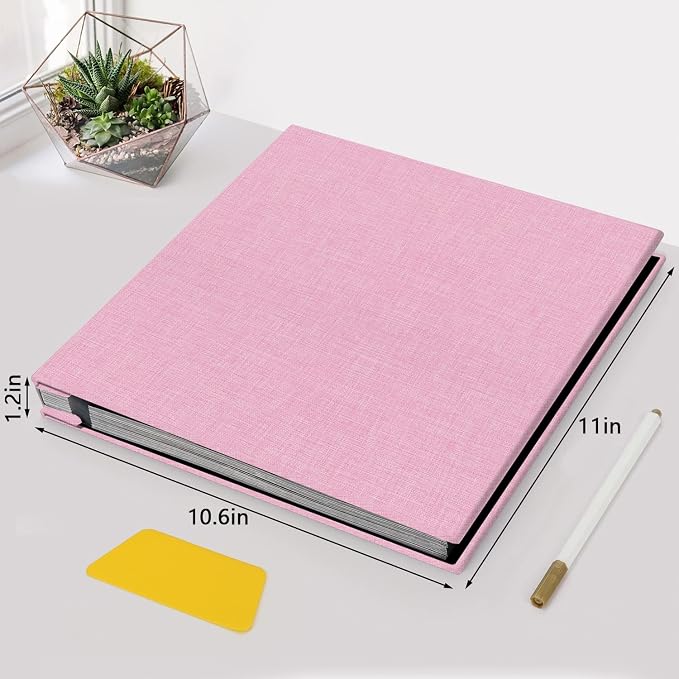 Zesthouse Photo Album Self Adhesive Pages, 60 Pages Magnetic Scrapbook Albums with Sticky Page, Photos Album Holds 8x10 & 5X7 & 4x6 & 6x8 & 3x5, Large Picture Book Ideal Gift for Family Wedding Baby - Image 2