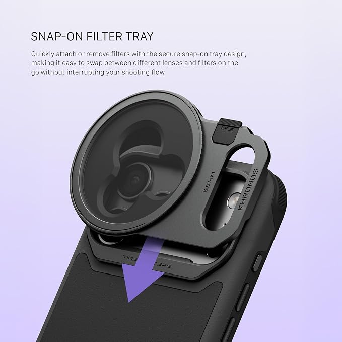Tilta Khronos Lite Creator Kit | Compatible with iPhone 17 Pro | Professional Camera Rig for Phone Filmmaking | Bluetooth Handle, ND & Polarizer Filter Set - Black | Includes cage, control handle, filter tray and filters for filming, protection and lig... - Image 7