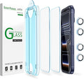 amFilm OneTouch for iPhone 17 Pro Max Screen Protector 6.9'' Tempered Glass | Auto-Alignment, 30s Install, Bubble Free, Scratch & Drop Protection, HD Clear, Camera Lens Protector, 2+4 Pack (17P-6.9'') by amFilm