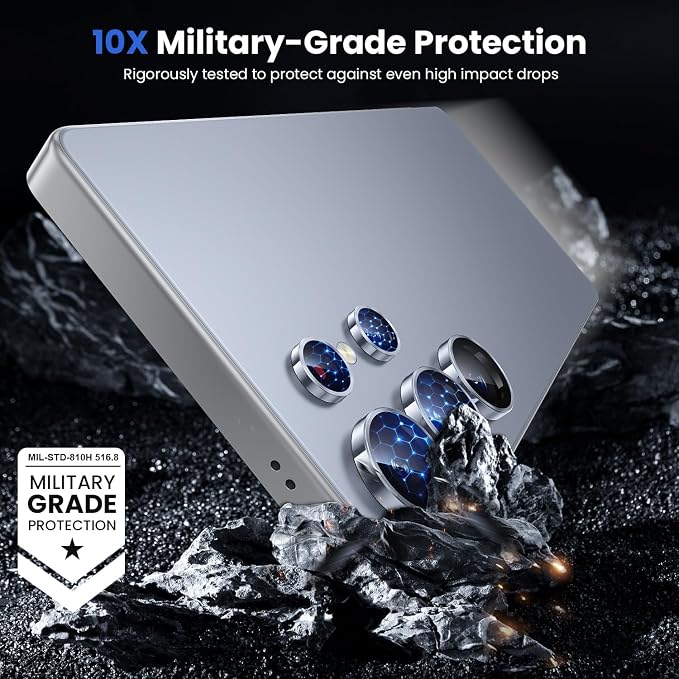 WSKEN for Samsung Galaxy S25 Ultra Camera Lens Protector - Ultra Thin | Case Friendly, 9H Shatterproof Tempered Glass, Anti Scratch Metal Circle, Camera Screen Protector Cover Accessories, Blue - Image 4