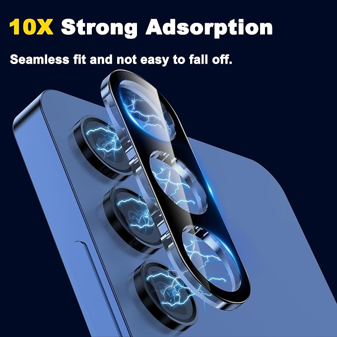 YWXTW 3 Pack Camera Lens Protector for Samsung Galaxy S25 Plus 6.7 Inch, 9H Tempered Glass Ultra HD [No Impact on Night Shots] S25 Plus Lens Protector, Anti-Scratch No Bubbles - Image 4