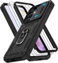 Gritup for Galaxy A35 5G Case Military-Grade Shockproof with Kickstand | with 2 PCS Screen Protector, Slide Camera Cover, Heavy Duty Outdoor Protection Funda para A 35 Phone Cover, Black by Gritup