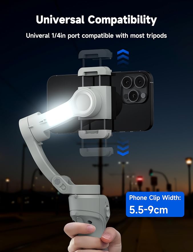Gimbal Stabilizer for Smartphones, 3-Axis Phone Gimbal, Intelligent Gimbals with Face/Object Tracking, Portable and Foldable, Vlogging Stabilizer for Android and iPhone 15 14 13 12, YouTube TikTok - Image 5