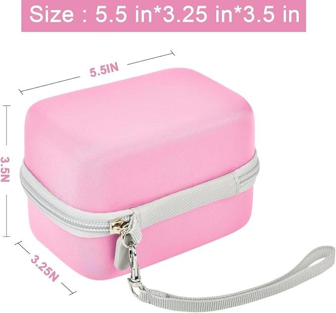 Film Camera Case for Kodak EKTAR H35 H35N Half Frame Film Camera | Camera and 35mm Film Rolls Storage, Mesh Pocket for Small Accessories, Travel and Home Organization; Large, Pink, Case Only - Image 5