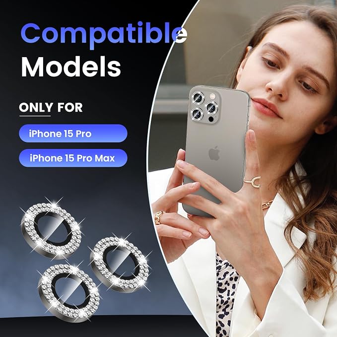 Tensea Camera Lens Protector Compatible for iPhone 17 Pro Max/17 Pro/15 Pro Max/15 Pro/16 Pro Max/16 Pro/14 Pro Max/14 Pro, Metal Tempered Glass Cover Camera Screen Protector Accessories,Case Friendly - Image 2