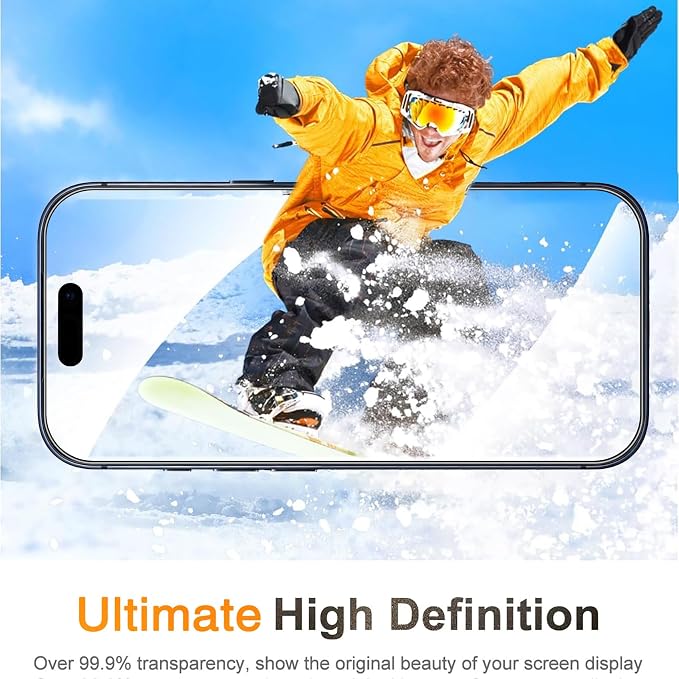 Wiaocit 3 Pack Tempered Glass Screen Protector for iPhone 17 | 9H Hardness, Installation Frame, Bubble Free, Case Friendly - Image 6
