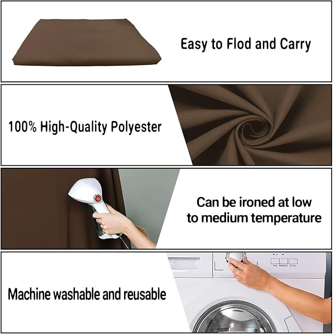 Brown Photography Backdrop for Photoshoot, Fabric 5x7ft | Polyester Studio Photo Backgrounds, Non Reflective, Easy to Hang, for Portrait Shoot, Product, Party Decor, Video Creation - Image 7