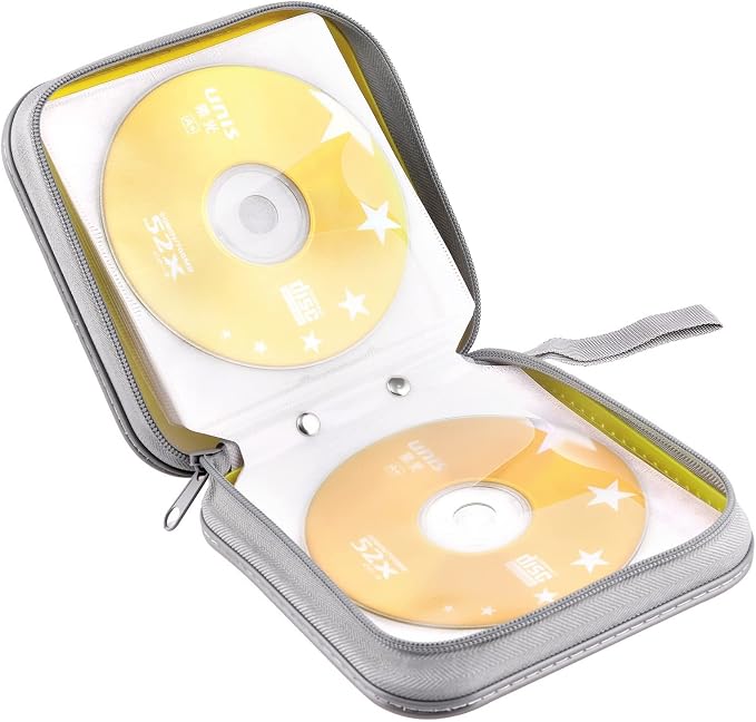 48‑Capacity Hard Plastic CD/DVD Binder for Car, Home & Travel | Zipper‑DVD Organizer, Scratch‑Resistant Sleeves Shield Discs From Dust & Damp; Stores Music, Video, Gaming & Blu‑ray Discs - Image 5