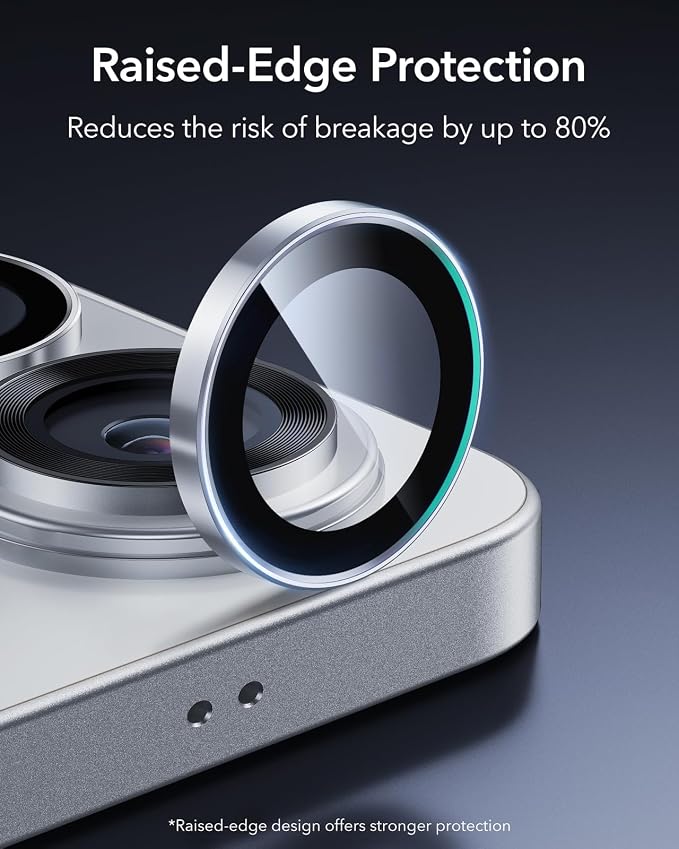 ESR for Samsung Galaxy S26 Ultra Camera Lens Protector, 1 Pack, Silver | Individual Camera Cover, 9H Tempered Glass, Original Camera Clarity, Scratch-Resistant, Case Friendly - Image 3