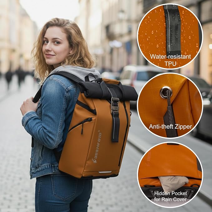 Camera Backpack, Waterproof Travel Camera Bag for Photographer Expandable Roll Top Photography Case for DSLR SLR Mirrorless Camera Fit up to 15.6 inch Laptop with Rain Cover - Image 3