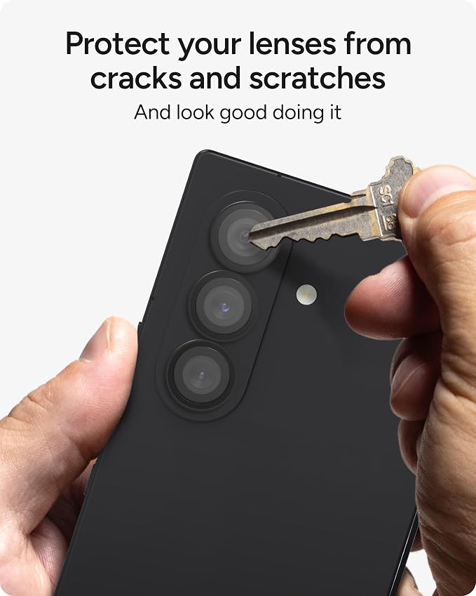 ZAGG Glass Elite Samsung Galaxy Z Fold8 Ultra Camera Lens Protector | Anti-Reflective, 5X Stronger Impact & Scratch Resistant Aluminosilicate Glass - Easy Installation, Smudge-Free Surface - Image 5