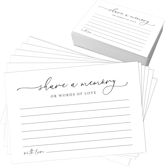 Share A Memory Cards for Celebration Of Life - Set of 50 Memorial Cards for Weddings, Anniversaries, Memorials, Funerals, Birthdays, Graduation, Retirement, Going Away -A08 by BHTPNG