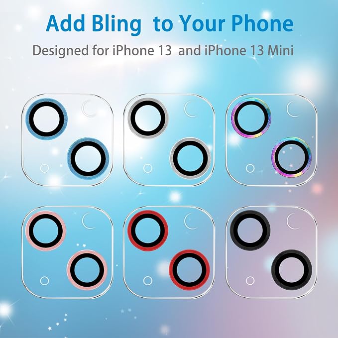 Dengduoduo 3 Pack Tempered Glass Camera Lens Protector for iPhone 13 6.1" & iPhone 13 Mini 5.4", Ultra HD, 9H Hardness, Anti-Scratch, Case Friendly, Easy to Install [No Affect on Night Shots] - Image 6