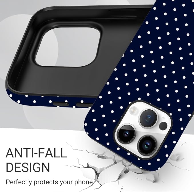 TPU Phone Case for iPhone 15 Pro, MagSafe Wireless Charging Compatible, Shockproof Slim Fit Protective Cover with Anti-Yellowing & Raised Camera Protection (Polka dot 7, iPhone 15 Pro) - Image 5