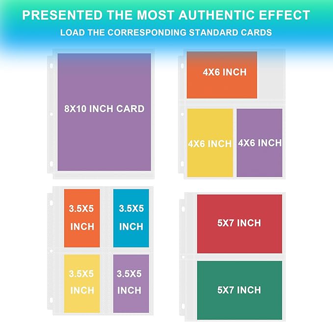 50 Pack 4 x 6 Photo Sleeves for 3 Ring Binder(300 Pictures) | Heavy-Duty Archival Photo Page Protectors, Clear Picture Album Refill Pages Holds, Acid-Free - Image 6