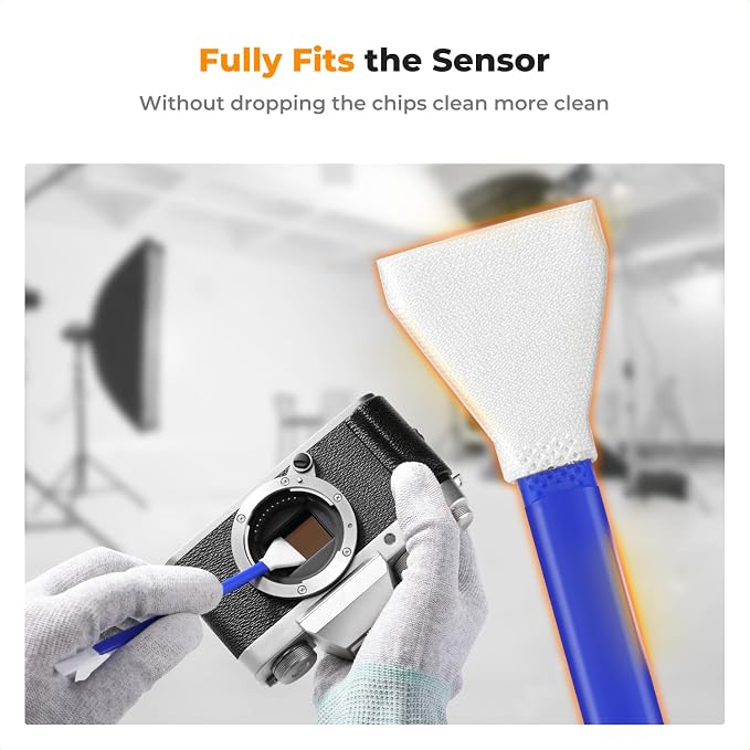 K&F CONCEPT APS-C Sensor Cleaning Kit,with 5 Pack Swabs,20ml Sensor Cleaner | Clean Camera Sensor and View finder,Double layer 270g Swabs,Gentle Cleaning Liquid,for Nikon Sony Canon Camera Clean,MA02 - Image 5