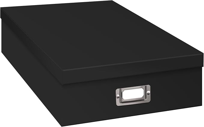 Pioneer Jumbo Scrapbook Storage Box, Black, 14.75 Inch x 13 Inch x 3.75 Inch (Pack of 6) by PioneerPhotoAlbums