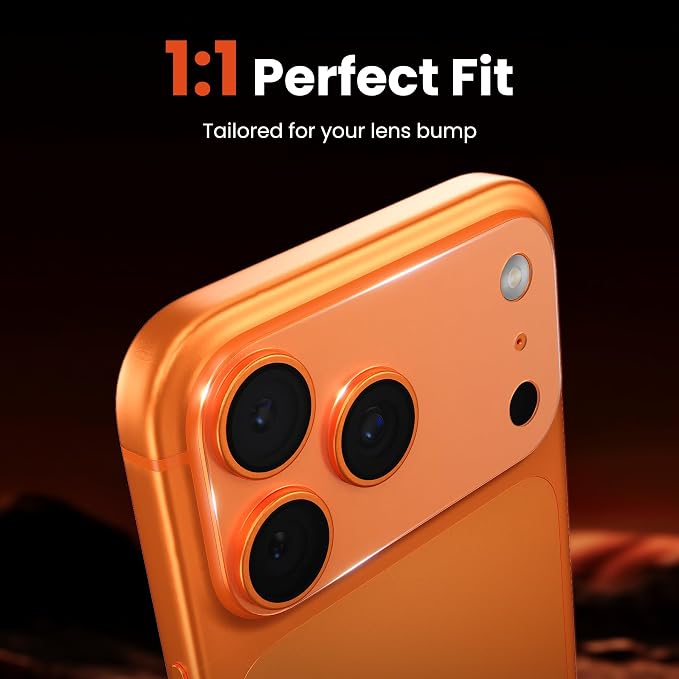 YWXTW 10 Pack Camera Lens Sticker for iPhone 17 Pro Max, [1:1 [Anti Fingerprint] Matte Camera Protective Film, Camera Skin Plateau Protector, Case Friendly - Image 4