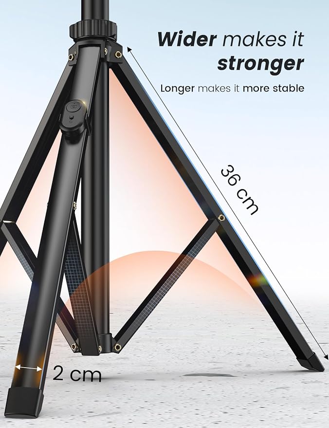 86'' Phone Tripod & Selfie Stick, Tripod for iPhone with Detachable Remote, Portable Phone Tripod Stand for Video Recording, Travel Tripod for Cell Phone, Compatible with Smartphones, DSLR - Image 4