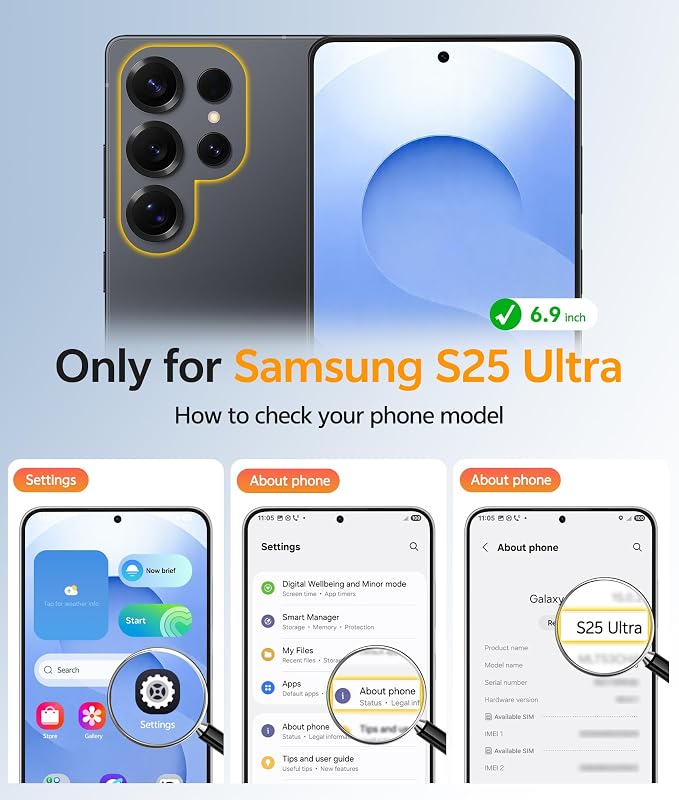 FNTCASE for Samsung Galaxy S25 Ultra Case, Compatible with Magsafe Blue | Screen Protector, Full Camera Protection, Translucent Matte, 14FT Military Grade Drop Proof, Protective Phone Cover - Image 2