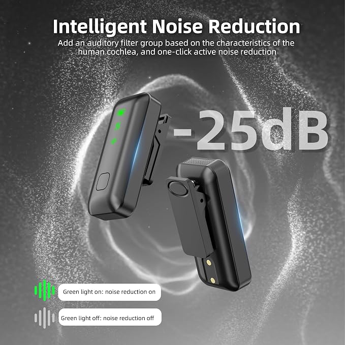 Wireless Lavalier Microphone with 36H Charging Case, Mini Lapel Mic for iPhone Android PC, Plug-and-Play USB-C/Lightning, 165FT Range for Podcast, Live Streaming, Recording - Image 3