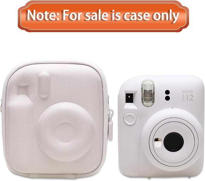 LTGEM Case Compatible with Fujifilm Instax Mini 13/12 Instant Camera, White | Fits Instant Camera 11/10/9/8/7/7+ and FUJIFILM Instax Mini Instant Flim with Shoulder Strap, Case Only - Image 8