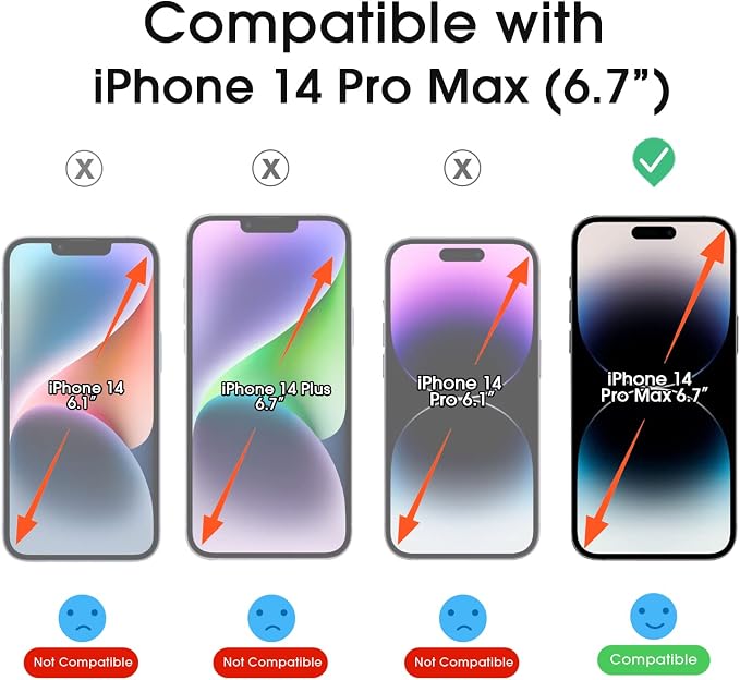 amFilm Auto-Alignment OneTouch for iPhone 14 Pro Max [6.7''] Screen Protector, Tempered Glass, 30 Seconds Installation, Bubble Free, Case Friendly, Anti-Scratch 4 Pack - Image 2