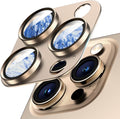Camera Lens Protector for iPhone 16/15/14 Pro Max & 16/15/14 Pro | Desert Titanium, Aluminum Alloy, 9H+ Glass Camera Cover, Nano Reinforced Adhesive, Anti-Drop, Anti-Scratch, Case Friendly by WumigooProducts