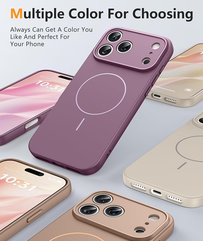 FNTCASE for iPhone 17 Pro Case, Fit for Magsafe, Screen Protector | Full Camera Protection, Integrated Silicone, 14FT Military Grade Drop Proof, Shockproof Protective Phone Cover, Full Purple - Image 5