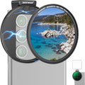 NEEWER 67mm Magnetic CPL Filter, Circular Polarizing Filter with Cold Shoe Phone Camera Lens Clip, Photography Accessories Compatible with iPhone 17 16 Android Samsung Galaxy S25 Ultra by Neewer