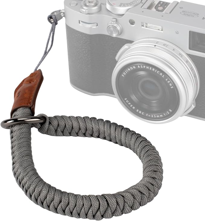 SMALLRIG Camera Wrist Strap, Universal Braided Camera Hand Strap | Adjustable Safety Strap Compatible for DSLR or Mirrorless Camera(Gray) by SmallRig
