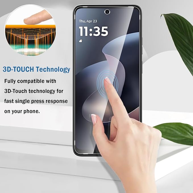 2+2 Pack for Moto G 2026/2025 Screen Protector with Camera Lens Protector,with Alignment Frame，9H Tempered Glass Film,HD Clear Scratch Resistant,Bubble-Free for Moto G 5G 2026 Screen Protector - Image 5