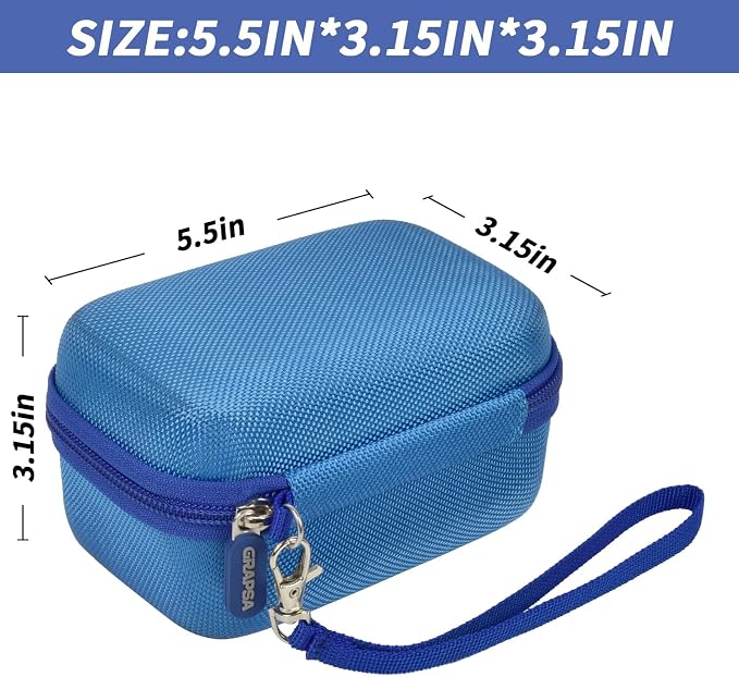 Digital Camera Case for Travelers & Vloggers, Case Only, Blue | Fit up to 5.1 x 2.9 x 1.8", Hard Shell, Mesh Pocket for SD Cards and Cable, Compact Size for Bags, Campus Trips and Daily - Image 5