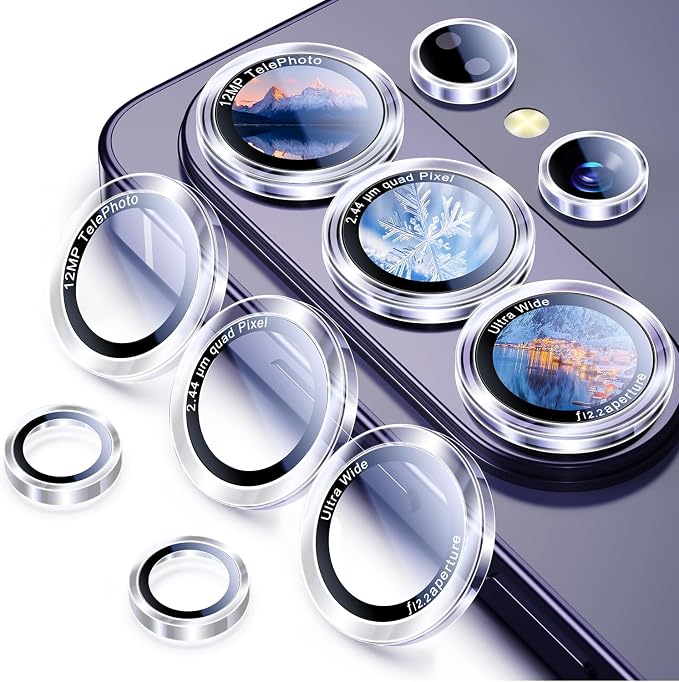 Uyiton for Samsung Galaxy S26 Ultra Camera Lens Protector, Unique Design | Case-Friendly, Ultra-Thin, Military-Grade Sapphire Glass with Aluminum Metal Rear Camera Screen Cover, Transparent by Uyiton